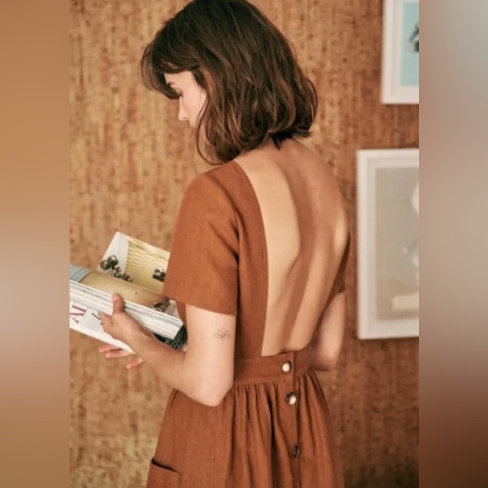 Sezane Linen Odalie dress